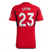 Moški Nogometni dresi Manchester United Luke Shaw #23 Domači 2023-24 Kratek Rokav